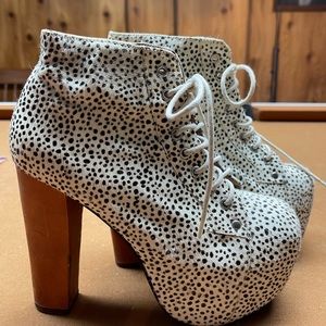 Jeffrey Campbell Black and White Platform Heels